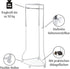 WENKO Coat Rack Freestanding, Clothes Hanger Stand for Entryway, Coat Rack with Shoe Storage, Adjustable Corner Coat Rack, White/Chrome, Holds up to 110lbs, 27.6 x 44-65.4 x 21.7 in