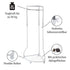 WENKO Coat Rack Freestanding, Clothes Hanger Stand for Entryway, Coat Rack with Shoe Storage, Adjustable Corner Coat Rack, White/Chrome, Holds up to 110lbs, 27.6 x 44-65.4 x 21.7 in