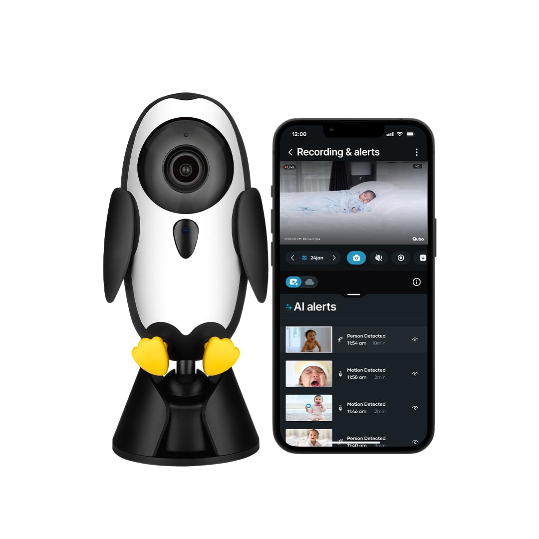 Qubo Smart Baby Camera – 1080P HD WiFi Monitor with Cry Alert & Two-Way Audio