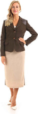 ESLA Zipped Back Midi Ruffle Skirt - Taupe, Light Beige - Safqqa Egypt