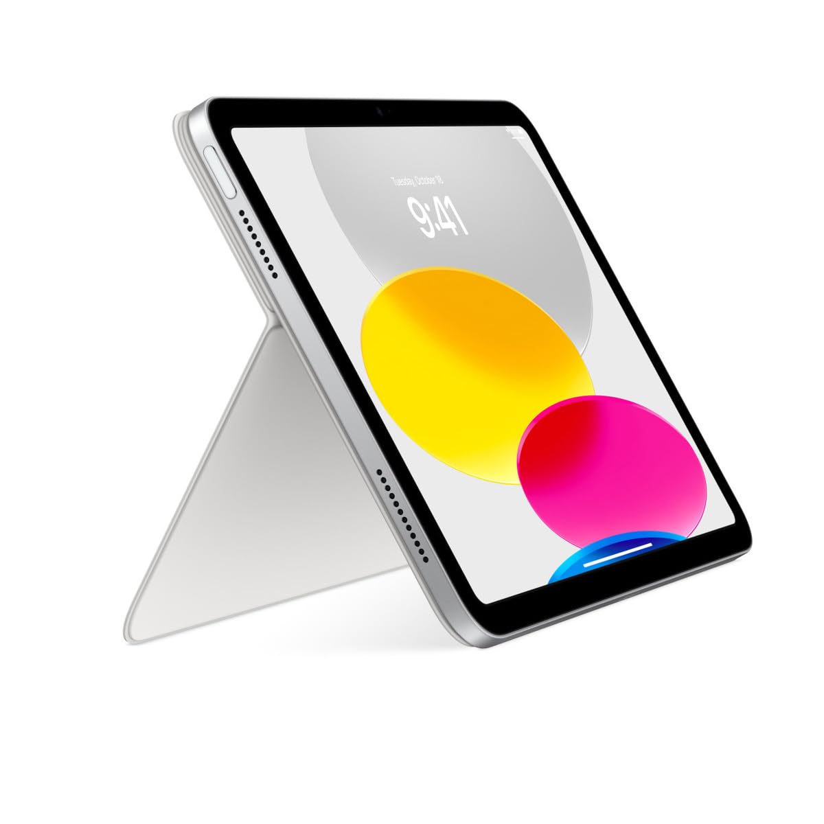 Apple Magic Keyboard Folio: iPad Keyboard and case for iPad (A16 and 10th Generation), Detachable Two-Piece Design That attaches magnetically, Built-in trackpad, US English – White