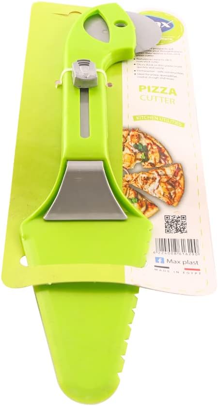 Max Plast Pizza Cutter with Double Knife Piece Carrier
