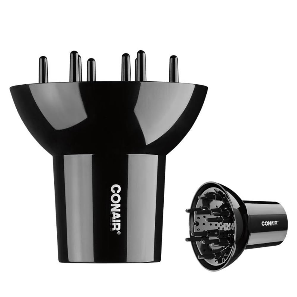 Conair Volumizing Universal Hair Diffuser, Adjustable Hair Dryer Attachment for Frizz-Free Curls to Fit Hair Dryer Nozzles from 1.75” to 2.3”
