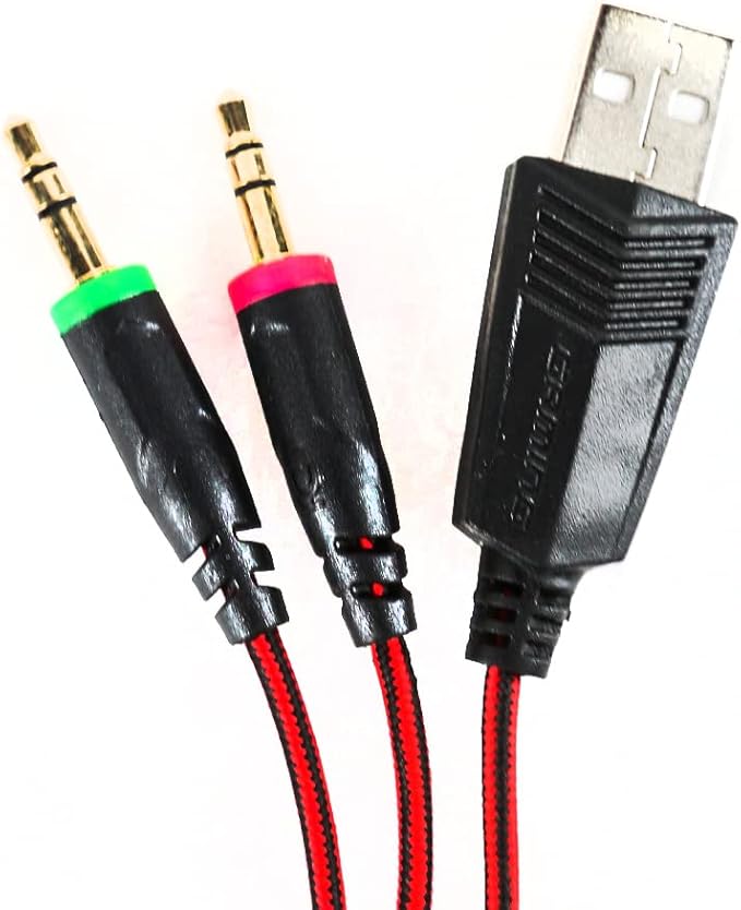 Generic G2000 Gaming Headset 3.5mm + USB Wired Multicolor