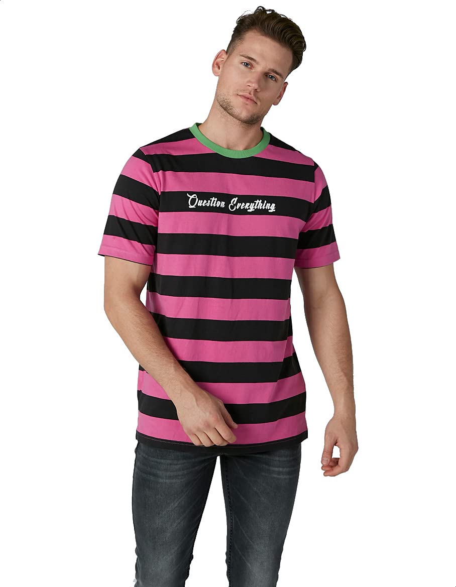 Splash Cotton Striped Regular-Fit T-shirt for Men