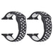Strap watch openwork 2 pieces for apple watch size 42/44 black/white - Safqqa Egypt