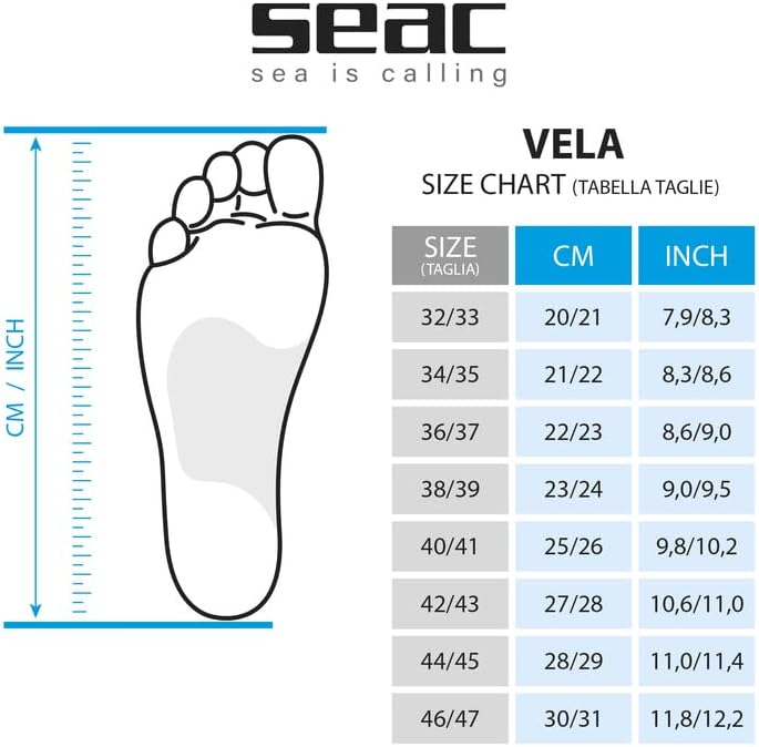 Seac Short Swimming & Snorkeling Fins Light Blue Training Fins – Safqqa Egypt