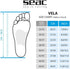 Seac Short Swimming & Snorkeling Fins Light Blue Training Fins