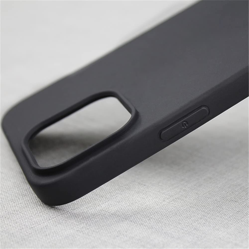 غطاء لهاتف iPhone 11 pro max، بحجم 6.5 إنش، ملمس ناعم كالحرير، غطاء حماية كامل للجسم، غطاء مقاوم للصدمات مع بطانة من الألياف الدقيقة (أسود)