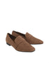 CHARLES & KEITH Women’s Suede Loafers with Wide Front Strap and Heel