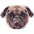 Intex Inflatable Pug Face Island Mattress Lilo 173Cm X 130Cm. Perfect For The Pool.