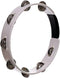 Dadi MT12A Colorful Plastic Tambourine with Metal Jingles - White & Black