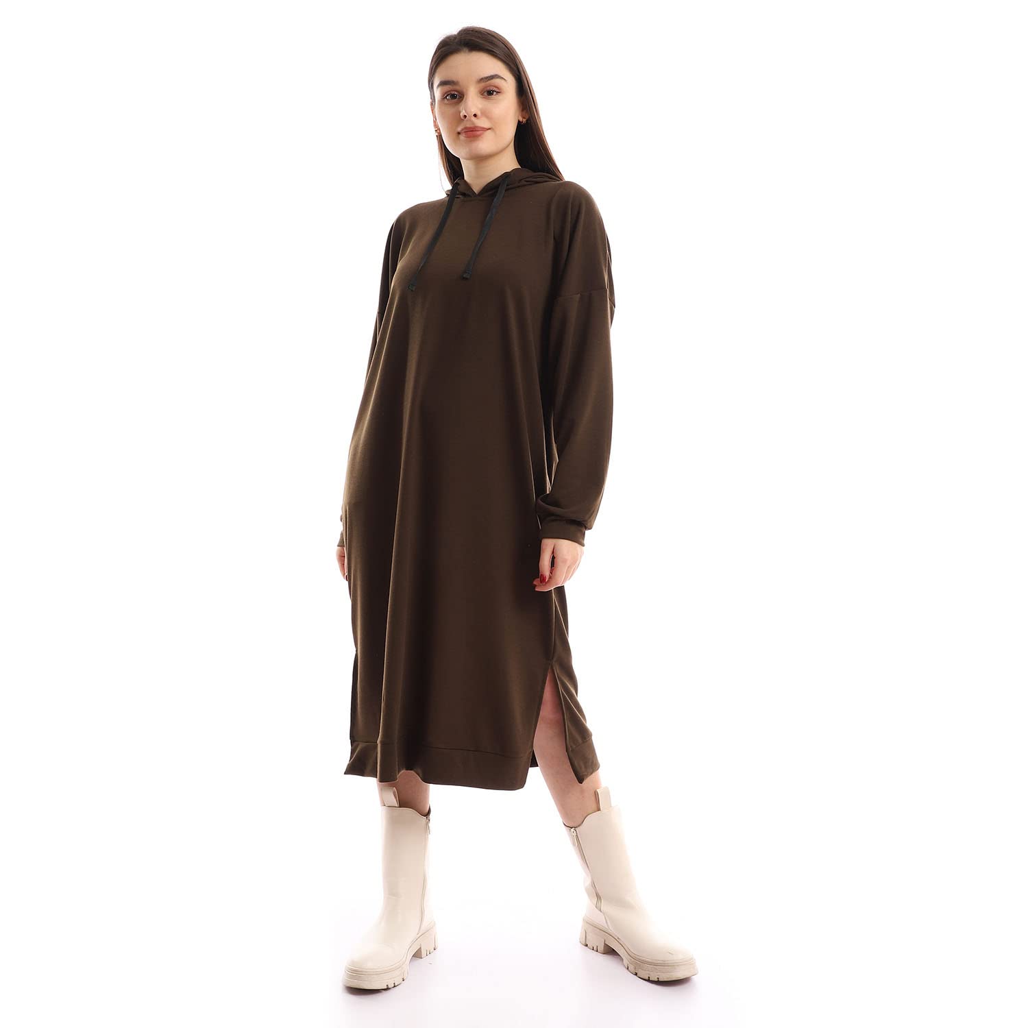 JAMILA Over Sized Plain Long Dress For Women,Easy‑care fabric for simple maintenance and frequent wear.