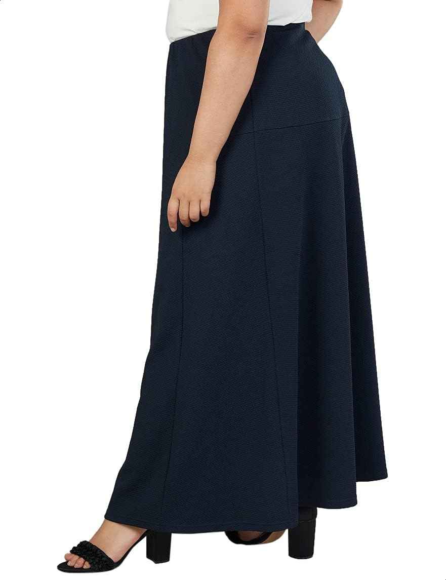 Splash Solid Maxi A-Line Skirt for Women