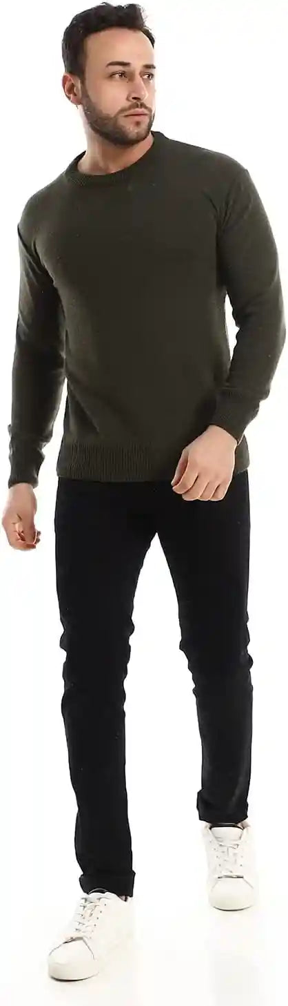 Andora mens Regular Fit Round Neck Basic Pullover Sweater - Safqqa Egypt