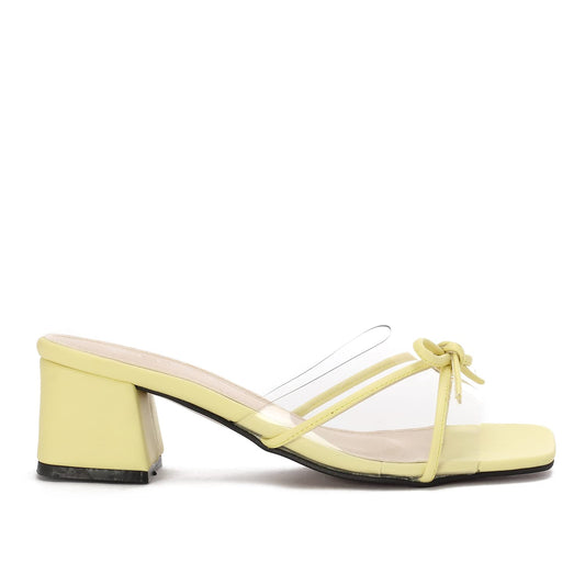 Womens Heeled Sandal Pvc Bow Heels