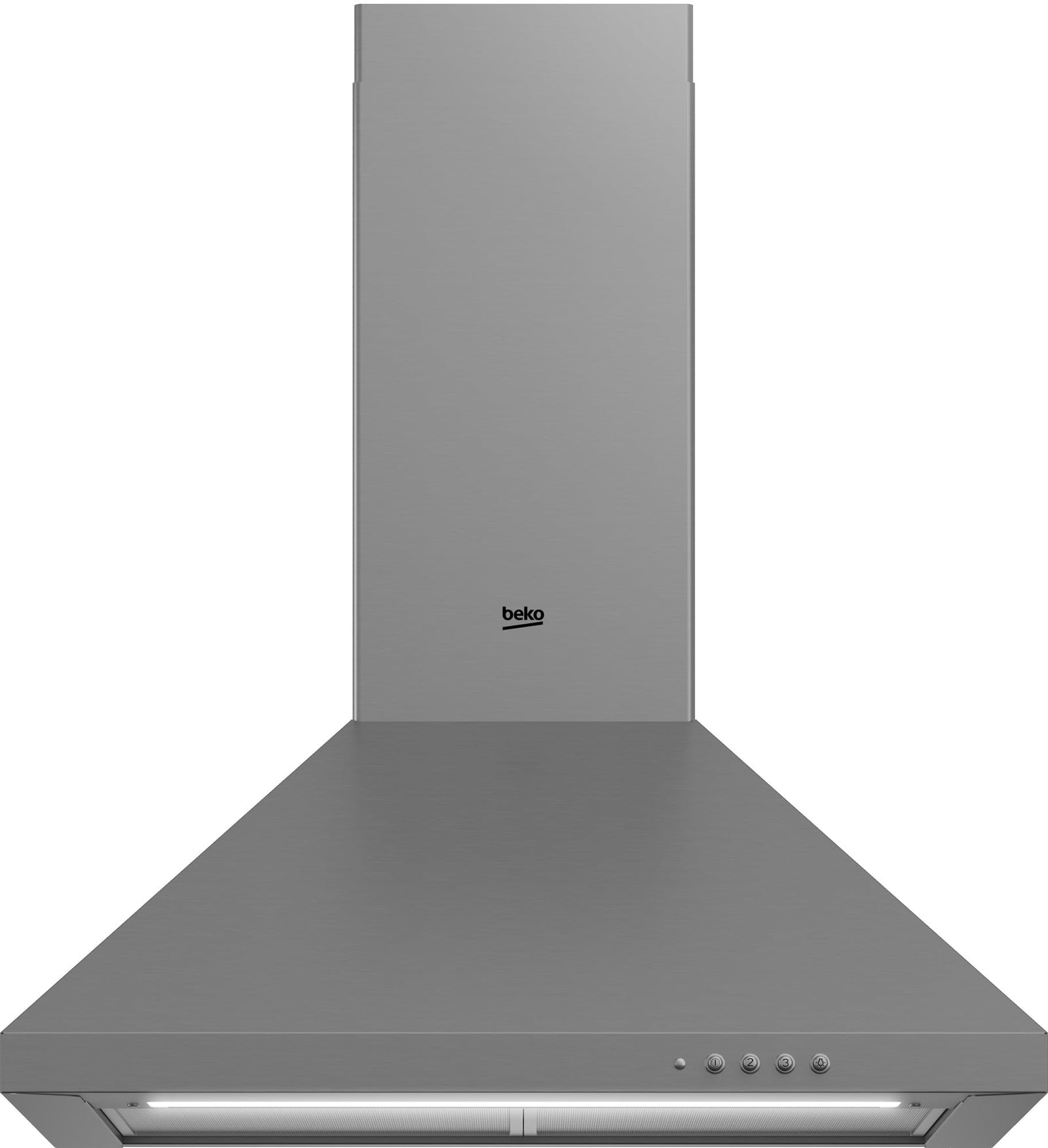 Beko Built-in Chimey Hood 60 Cm, 3 speeds, Stainless steel, 400 m³/h - CWB6441XN