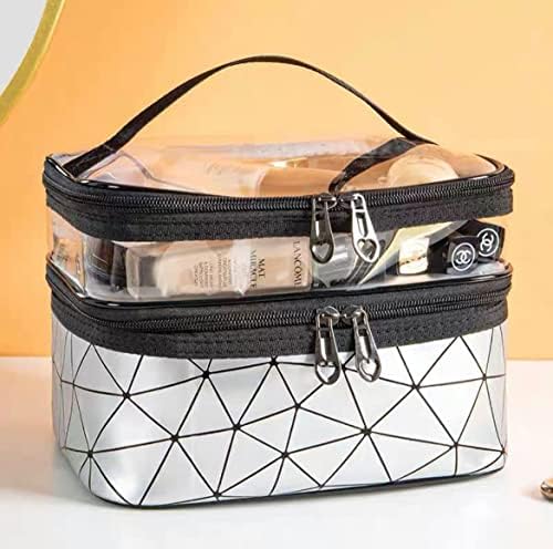Women’s Waterproof 2-Layer PU Cosmetic Organizer Box