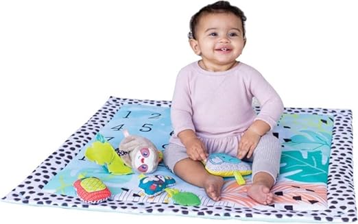 Multi-Functional Baby Activity Mat with Hanging Toys & Soft Pillow – Safqqa Egypt