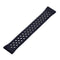 Generic Silicone Adjustable Watch Strap With Holes Design For Unisex Compatible With Smart Watches 20 MM - Black