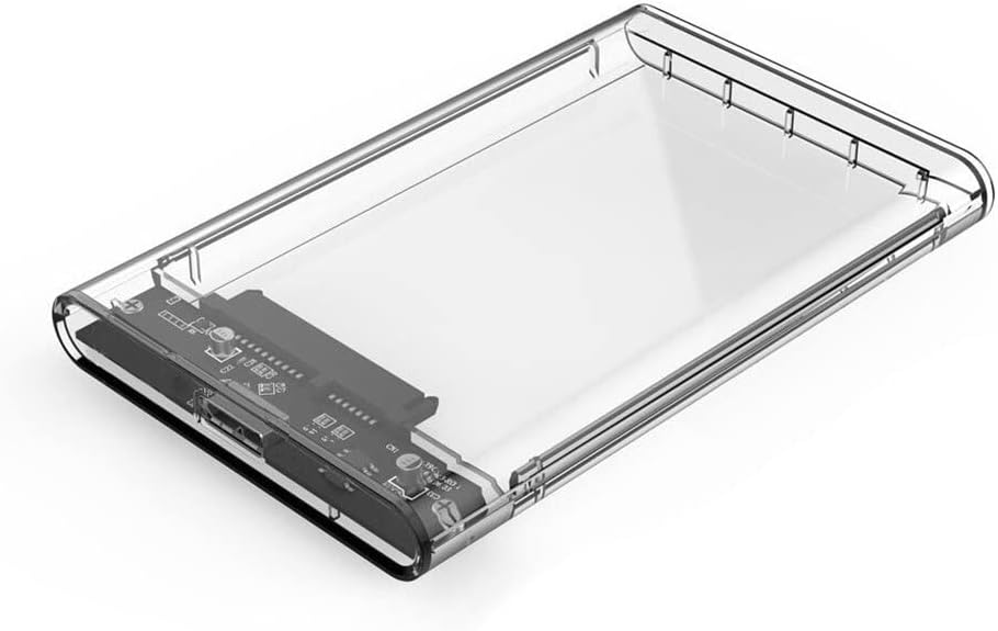 حافظة هارد ديسك 2.5 انش من وايزي لوبو - علبة خارجية للقرص الصلب - USB 3.0 ساتا للهارد ديسك SSD - بدون ادوات - شفاف