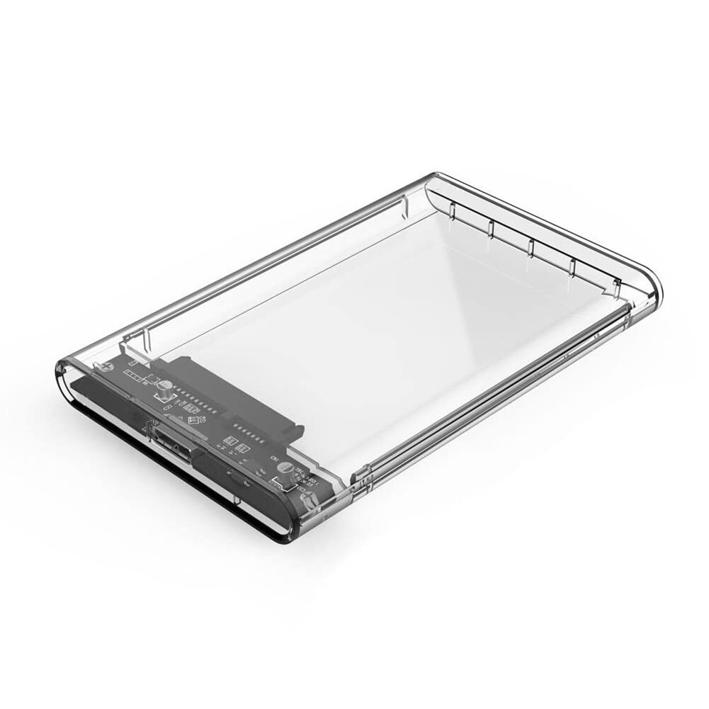 حافظة هارد ديسك 2.5 انش من وايزي لوبو - علبة خارجية للقرص الصلب - USB 3.0 ساتا للهارد ديسك SSD - بدون ادوات - شفاف