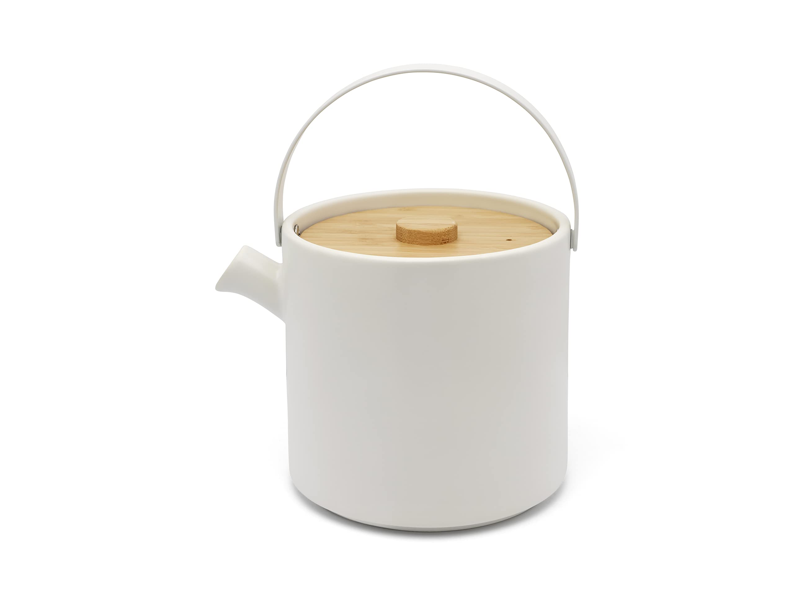 Bridmeger Ceramic Teapot with Warmer & Stainless Steel Infuser – Elegant & Heat Retaining
