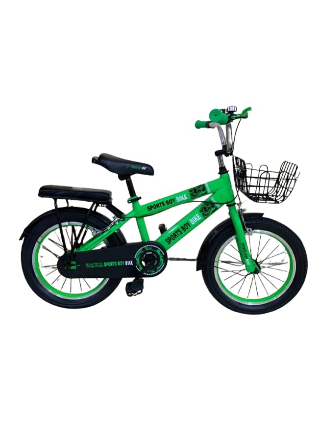 SPORTS BOY 20 Inches wheels size Children Bikes for Boys Girls Age 3-8 Years w/Training Wheels, Handbrake, Coaster Brake & Removable Basket, Kids Bicycle of multicolor BY HAPPY KIDDO good bike- Have Scratches