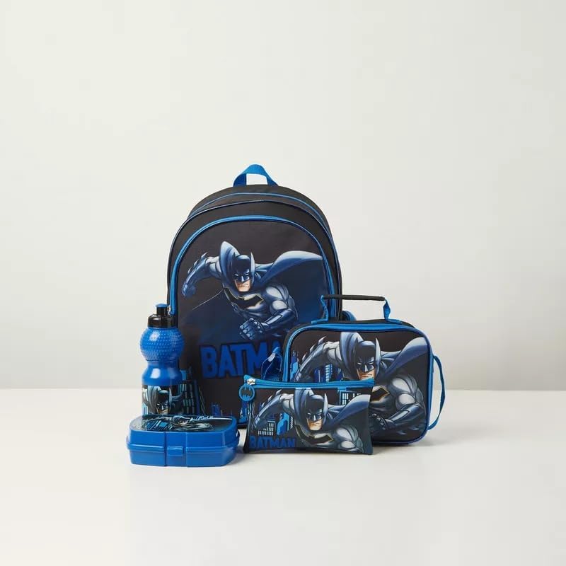 مجموعة حقائب Trolley DC Batman – 5 قطع، حجم 16 بوصة