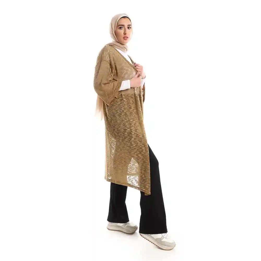 JAMILA Women Open Neckline Loose Cardigan OUTERWEAR - Safqqa Egypt