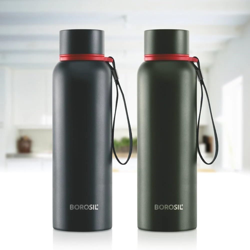 Borosil Stainless Steel Hydra Trek Vacuum Insulated Flask – 700 ML