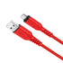 Hoco X59 - Victory Charging And Data Transmittion Cable (2.4A - 1M), USB-A To Micro-USB Plug, Compatible With Samsung Huawei Xiaomi Oppo - Red