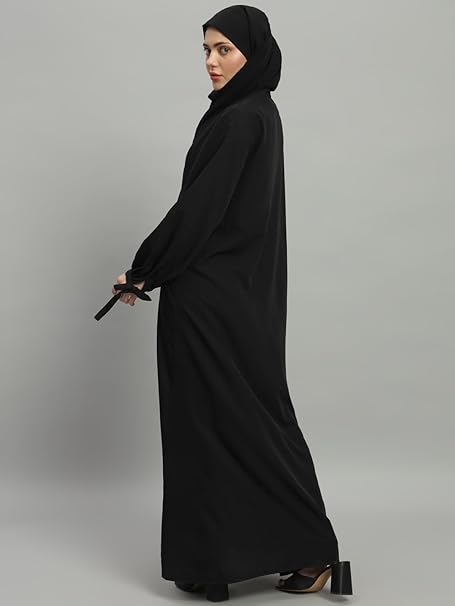 Styleville.in Women Abaya with Hijab Black Modest Wear Set – Safqqa Egypt