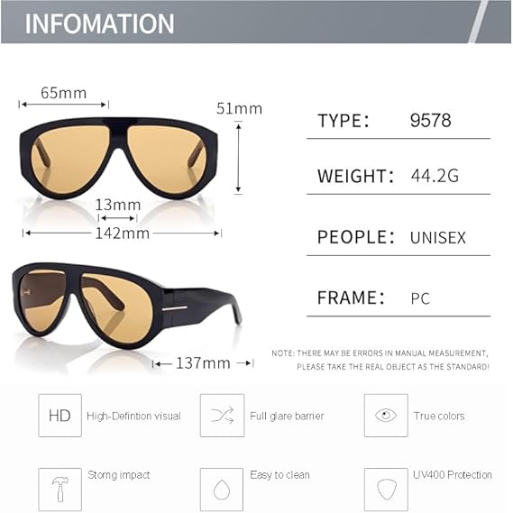 OSAGAMA Women Oversized Aviator Sunglasses Brown Retro Style – Safqqa Egypt