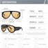 OSAGAMA Women Oversized Aviator Sunglasses Brown Retro Style