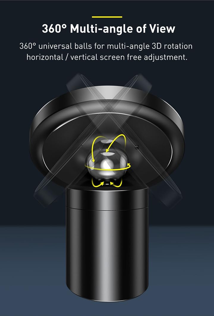 Baseus Magnetic Car Mount Dashboard & Air Vent Cell Phone Holder Compatible for iPhone