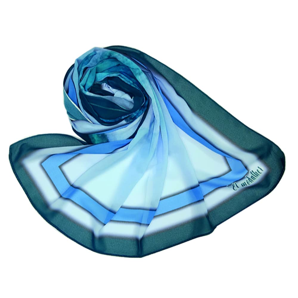 EL Modather Chiffon Crepe Scarf for women 195 * 70cm-Multicolor