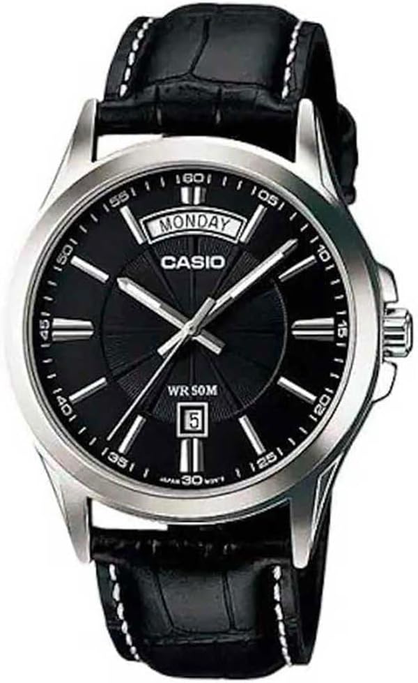 Casio Men Analog Casual Watch MTP-1381L-1AVDF Black – Safqqa Egypt