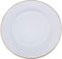 Sahara Porcelain Dinner Plate with Gold Rim – 27 cm, Shallow Design