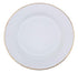 Sahara Porcelain Dinner Plate with Gold Rim – 27 cm, Shallow Design