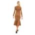 ESLA Long-sleeved Dress Dark Beige - Safqqa Egypt