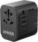 Anker PowerExtend A9212 Travel Adapter 30W – Compact Wall Charger with 1 USB-C, 2 USB-A Ports & Universal Plug, 312 Outlet Extender – Black