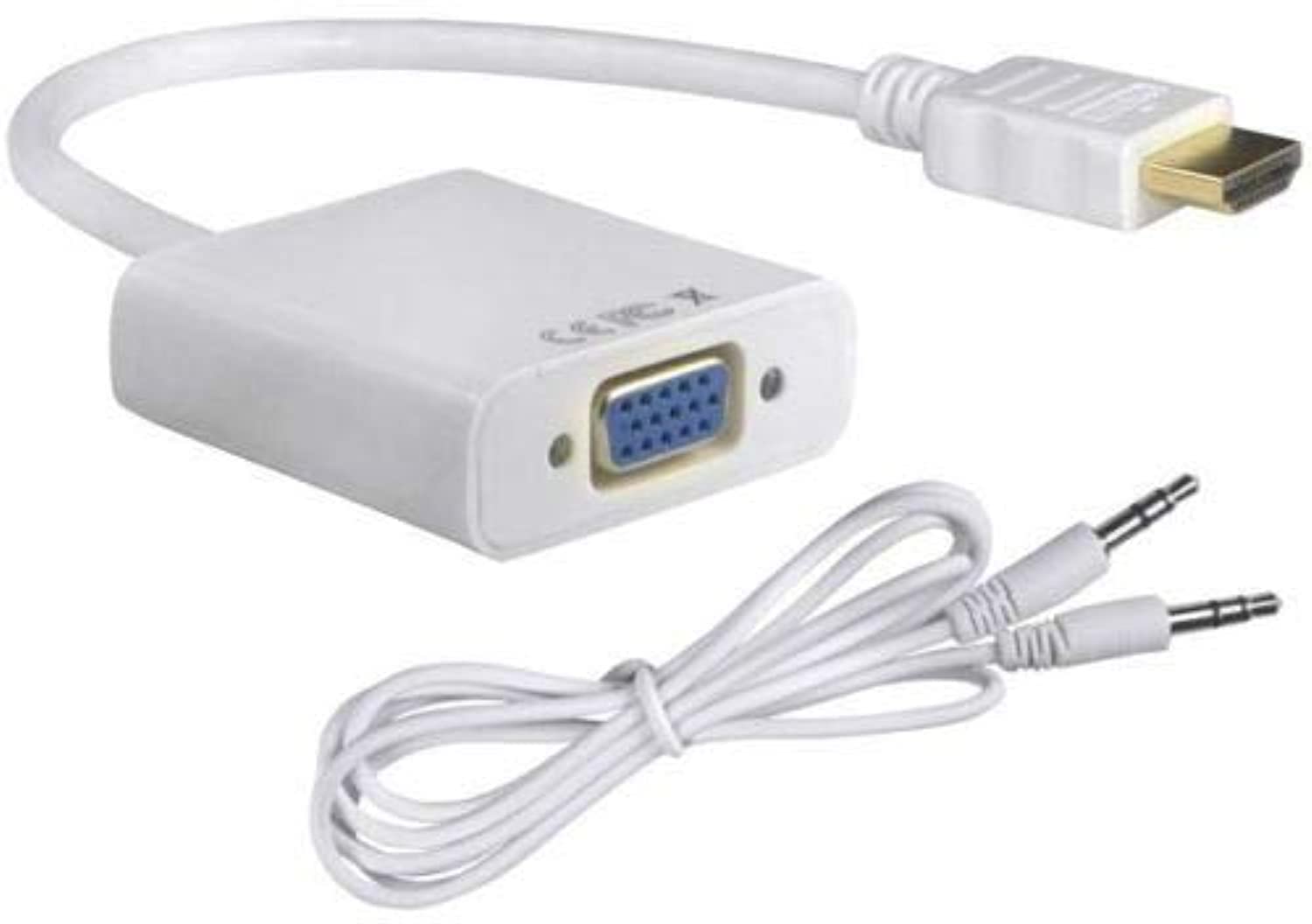 Generic HDMI Male to VGA Female Video Adapter Cable with Audio Cable for PC