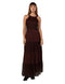 Splash Patterned Sleeveless Round Neck Maxi Dress for Women, - Safqqa