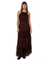 Splash Patterned Sleeveless Round Neck Maxi Dress for Women, - Safqqa