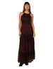 Splash Patterned Sleeveless Round Neck Maxi Dress for Women, - Safqqa