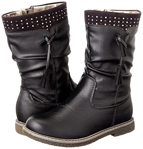 Sprox Studded Detail Slouch Side-Zip Mid-Calf Boots for Girls