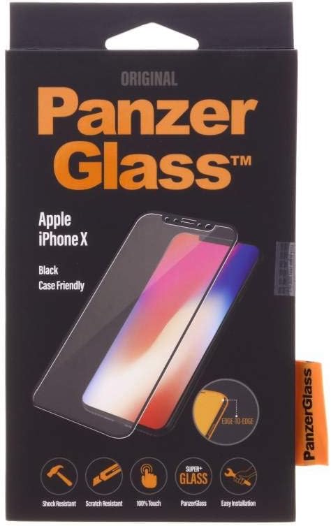 PanzerGlass - شاشة سوداء مناسبة لحافظة iPhone XS/X