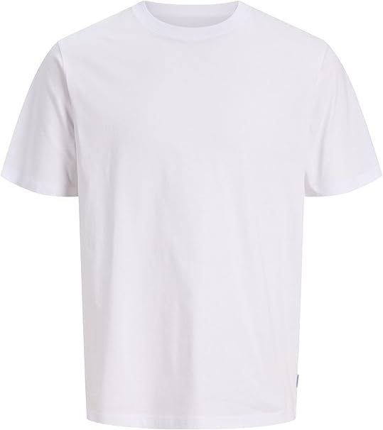 JACK & JONES Men O-Neck T-Shirt White Casual Comfortable Everyday Wear – Safqqa Egypt