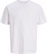 JACK & JONES Men O-Neck T-Shirt White Casual Comfortable Everyday Wear